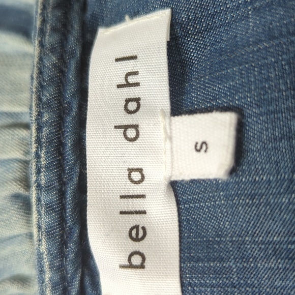 Bella Dahl Chambray True Wrap Crop Top S - Picture 16 of 16